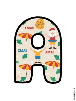 Christmas Bulletin Board Letters, Christmas Alphabet Posters