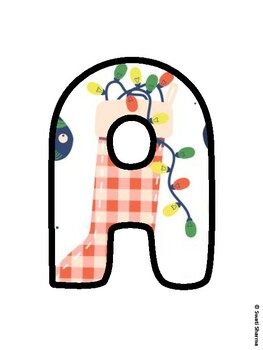 Christmas Bulletin Board Letters, Christmas Alphabet Posters