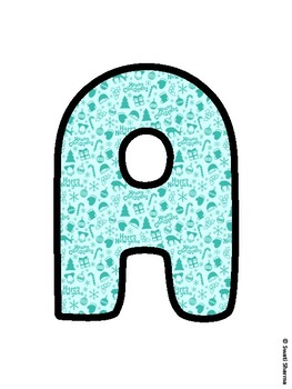 Christmas Bulletin Board Letters, Christmas Alphabet Posters