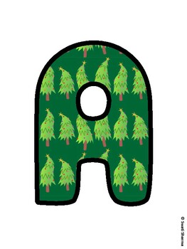 Christmas Bulletin Board Letters, Christmas Alphabet Posters