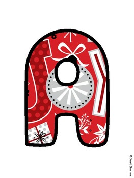 Christmas Bulletin Board Letters, Christmas Alphabet Posters
