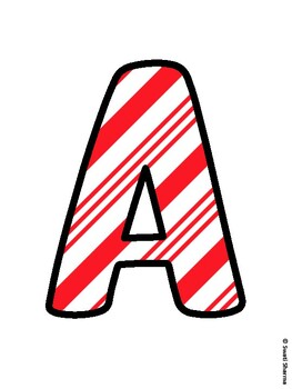 Christmas Bulletin Board Letters, Christmas Alphabet Posters