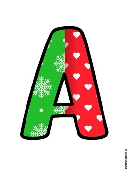 Christmas Bulletin Board Letters, Christmas Alphabet Posters