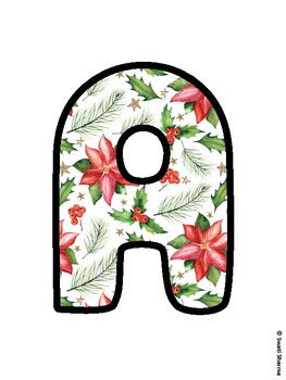 Christmas Bulletin Board Letters, Christmas Alphabet Posters