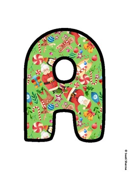 Christmas Bulletin Board Letters, Christmas Alphabet Posters