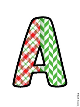 Christmas Bulletin Board Letters, Christmas Alphabet Posters