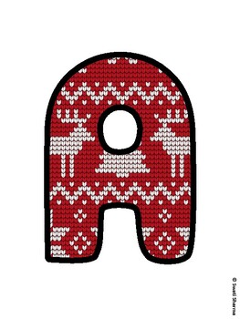 Christmas Bulletin Board Letters, Christmas Alphabet Posters