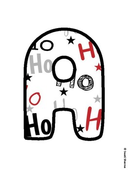 Christmas Bulletin Board Letters, Christmas Alphabet Posters