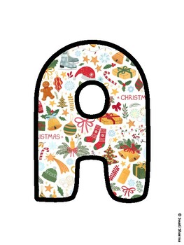 Christmas Bulletin Board Letters, Christmas Alphabet Posters