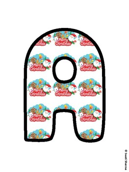 Christmas Bulletin Board Letters, Christmas Alphabet Posters