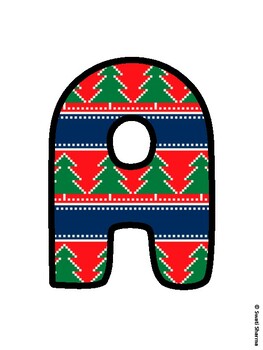 Christmas Bulletin Board Letters, Christmas Alphabet Posters