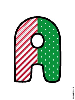 Christmas Bulletin Board Letters, Christmas Alphabet Posters