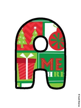 Christmas Bulletin Board Letters, Christmas Alphabet Posters