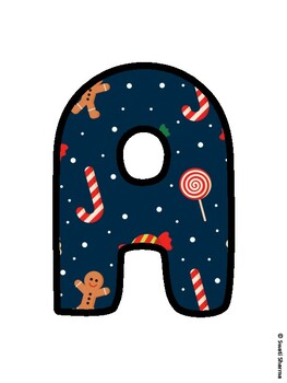 Christmas Bulletin Board Letters, Christmas Alphabet Posters
