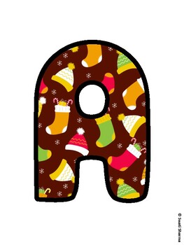 Christmas Bulletin Board Letters, Christmas Alphabet Posters