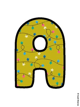 Christmas Bulletin Board Letters, Christmas Alphabet Posters