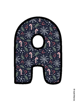 Christmas Bulletin Board Letters, Christmas Alphabet Posters