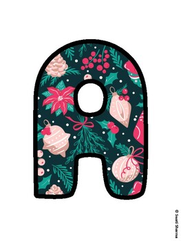 Christmas Bulletin Board Letters, Christmas Alphabet Posters