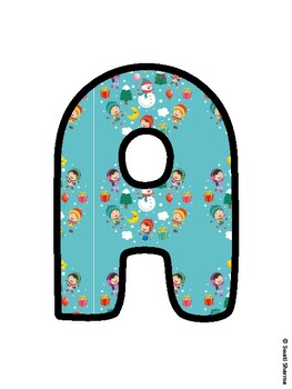 Christmas Bulletin Board Letters, Christmas Alphabet Posters