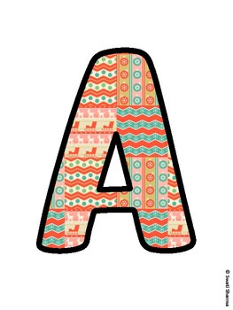 Christmas Bulletin Board Letters, Christmas Alphabet Posters