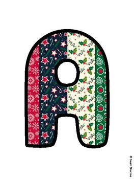 Christmas Bulletin Board Letters, Christmas Alphabet Posters