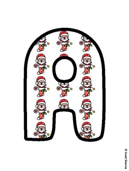 Christmas Bulletin Board Letters, Christmas Alphabet Posters
