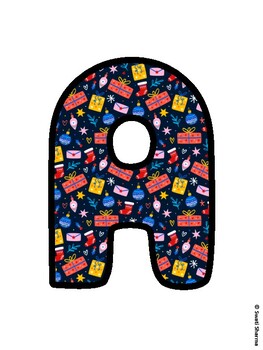 Christmas Bulletin Board Letters, Christmas Alphabet Posters