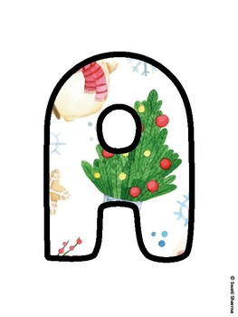 Christmas Bulletin Board Letters, Christmas Alphabet Posters