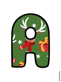 Christmas Bulletin Board Letters, Christmas Alphabet Posters
