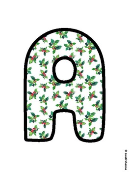 Christmas Bulletin Board Letters, Christmas Alphabet Posters