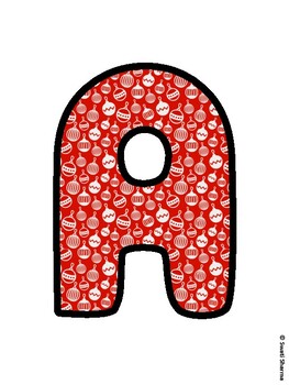Christmas Bulletin Board Letters, Christmas Alphabet Posters