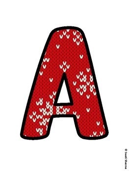 Christmas Bulletin Board Letters, Christmas Alphabet Posters