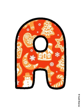 Christmas Bulletin Board Letters, Christmas Alphabet Posters