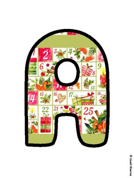 Christmas Bulletin Board Letters, Christmas Alphabet Posters