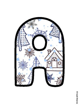 Christmas Bulletin Board Letters, Christmas Alphabet Posters