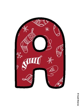 Christmas Bulletin Board Letters, Christmas Alphabet Posters