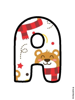 Christmas Bulletin Board Letters, Christmas Alphabet Posters