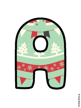Christmas Bulletin Board Letters, Christmas Alphabet Posters