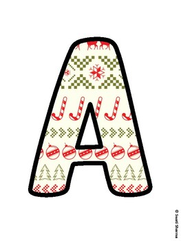 Christmas Bulletin Board Letters, Christmas Alphabet Posters