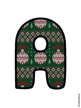 Christmas Bulletin Board Letters, Christmas Alphabet Posters