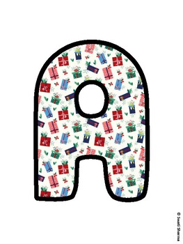 Christmas Bulletin Board Letters, Christmas Alphabet Posters