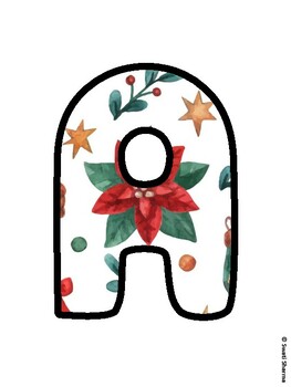 Christmas Bulletin Board Letters, Christmas Alphabet Posters