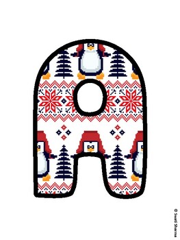 Christmas Bulletin Board Letters, Christmas Alphabet Posters