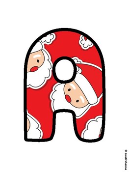 Christmas Bulletin Board Letters, Christmas Alphabet Posters