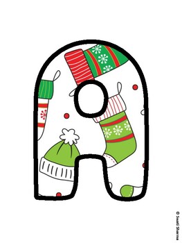 Christmas Bulletin Board Letters, Christmas Alphabet Posters