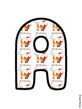 Christmas Bulletin Board Letters, Christmas Alphabet Posters