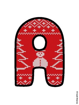 Christmas Bulletin Board Letters, Christmas Alphabet Posters