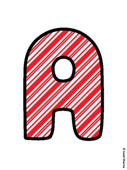 Christmas Bulletin Board Letters, Christmas Alphabet Posters