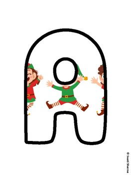 Christmas Bulletin Board Letters, Christmas Alphabet Posters
