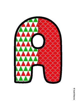 Christmas Bulletin Board Letters, Christmas Alphabet Posters